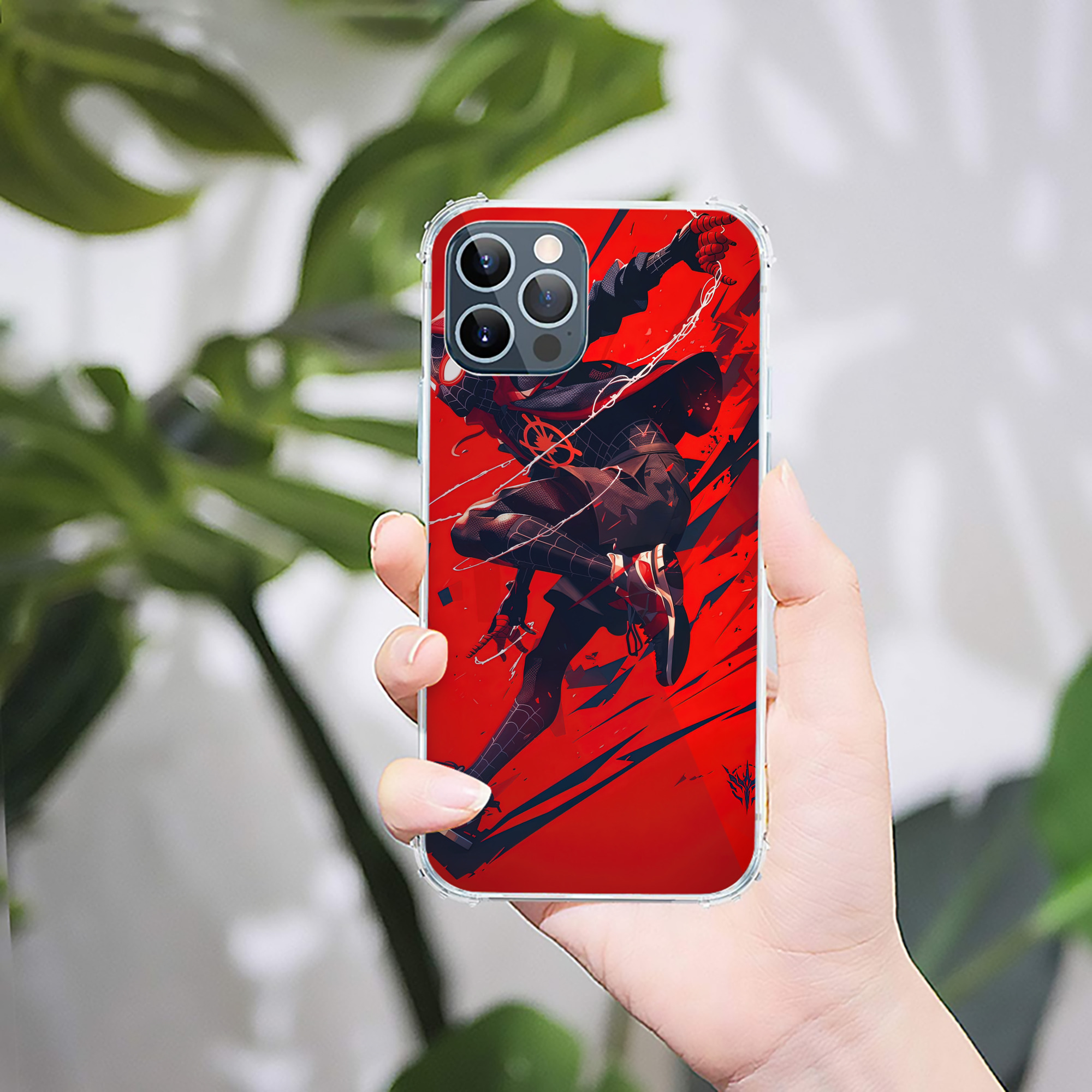 （画像用） Spider Man スパイダーマン 【iPhone 12シリーズ対応】透明スマホケース（クリアソフトケース）